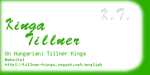 kinga tillner business card